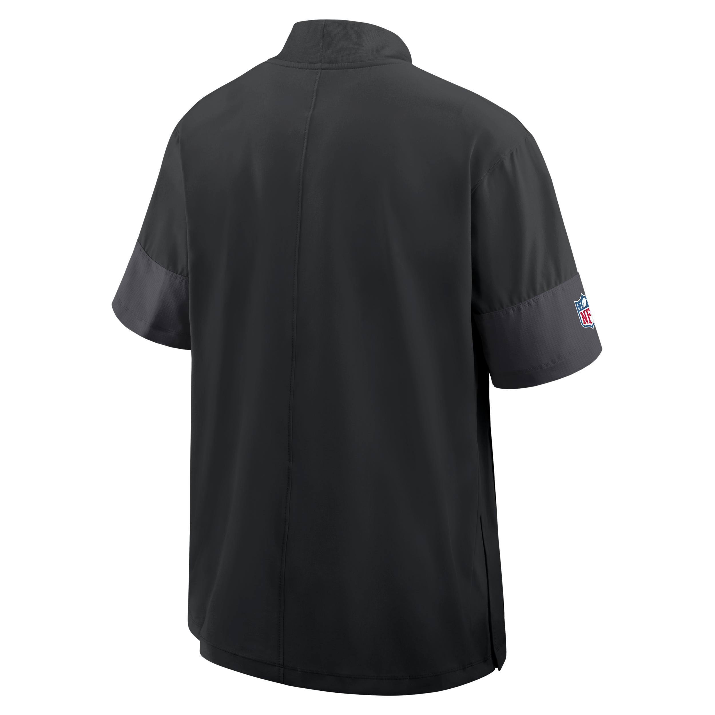 New Orleans Saints Sideline Coach Men's Nike NFL 1/2-Zip Short-Sleeve Hooded Jacket Product Image