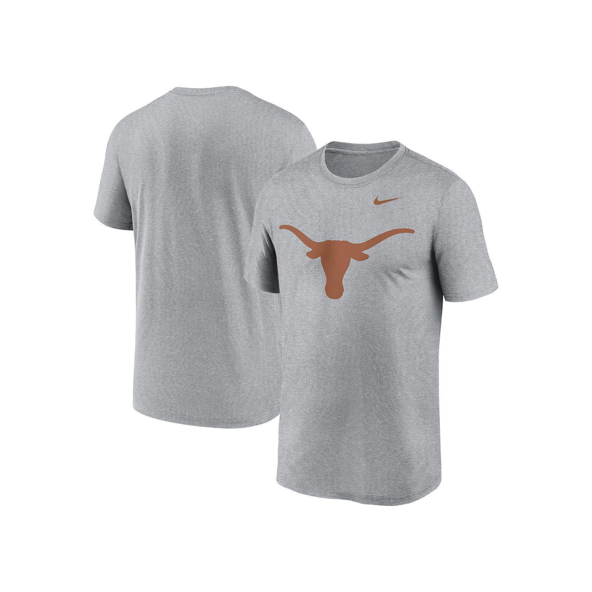 Men's Nike Heather Gray Texas Longhorns Primetime Legend Logo T-Shirt, Size: 2XL, Grey Product Image