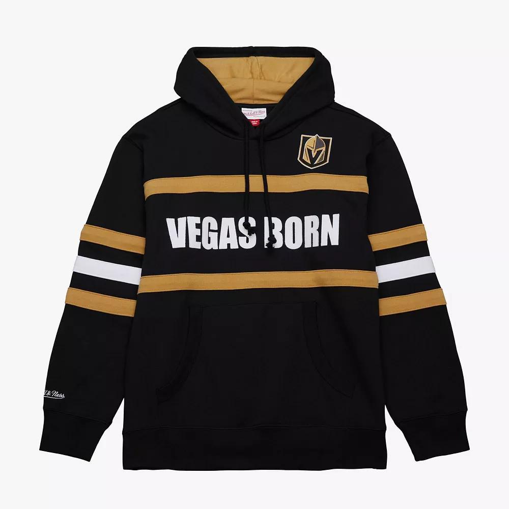Men's Mitchell & Ness Black Vegas Golden Knights Head Coach Slogan Pullover Hoodie, Size: 3XL, Lvk Black Product Image
