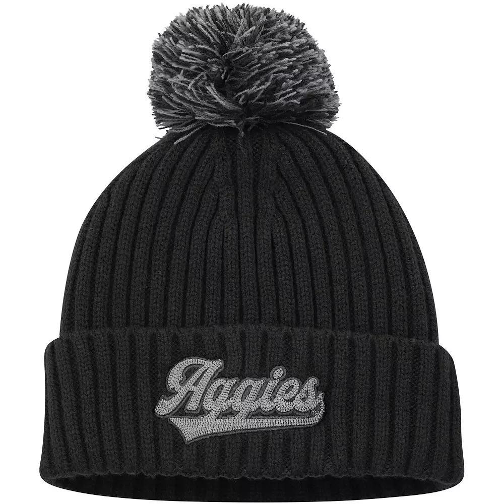 Men's adidas Charcoal Texas A&M Aggies Modern Cuffed Knit Hat with Pom Product Image