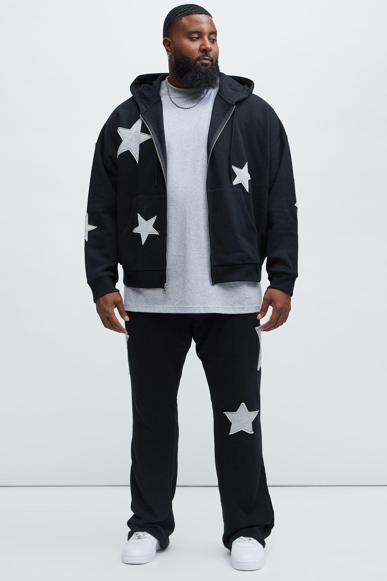 Tyson Stars Oversized Hoodie - Black Product Image