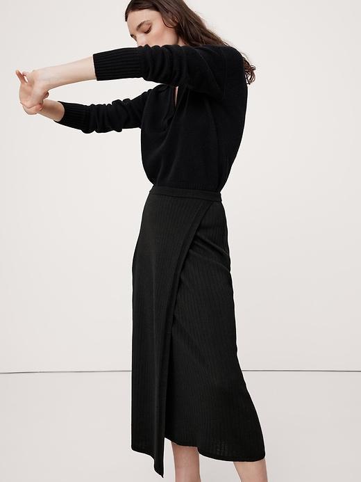 Merino Wrap Midi Skirt Product Image