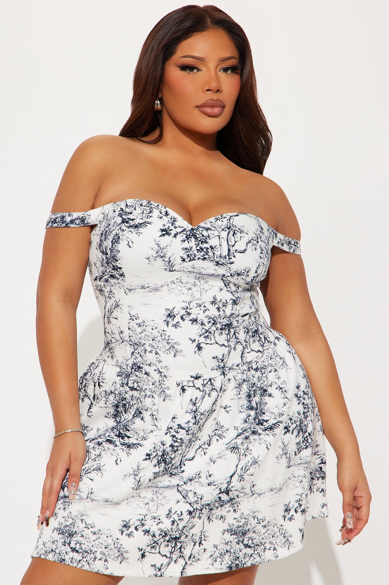 Rustic Beauty Stretch Mini Dress - White/combo Product Image