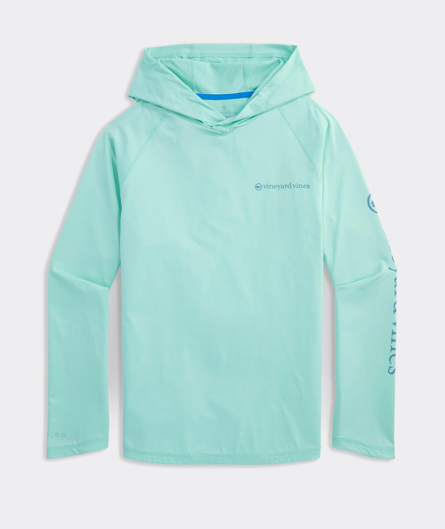 Whale Dot Long-Sleeve Harbor Performance Hoodie Tee Product Image