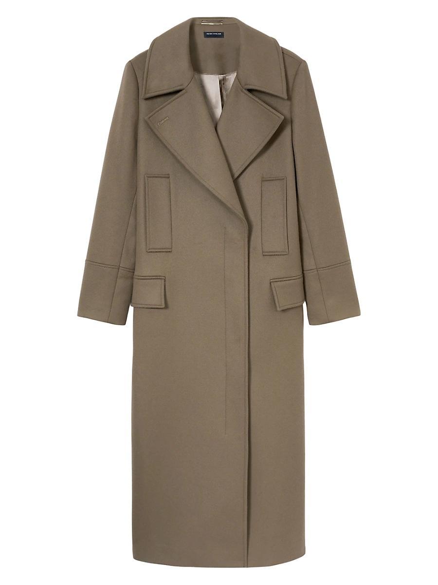 Womens Neave Wool-Blend Double-Breasted Coat Product Image