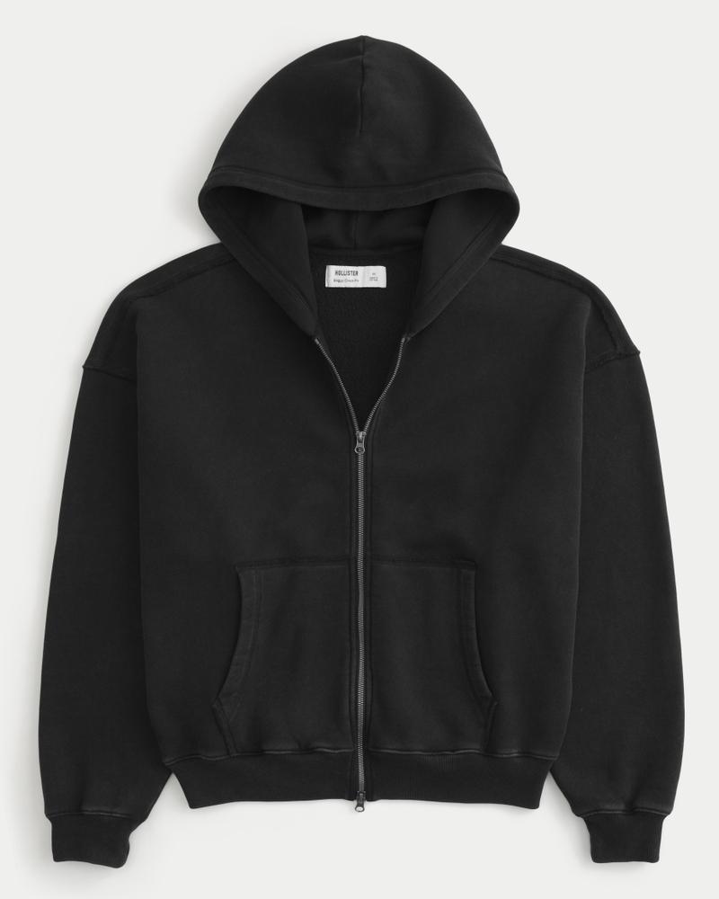 Baggy Cinch Zip-Up Hoodie Product Image