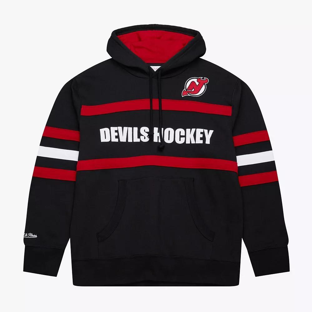 Men's Mitchell & Ness Black New Jersey Devils Head Coach Slogan Pullover Hoodie, Size: 3XL, Nhl Black Product Image