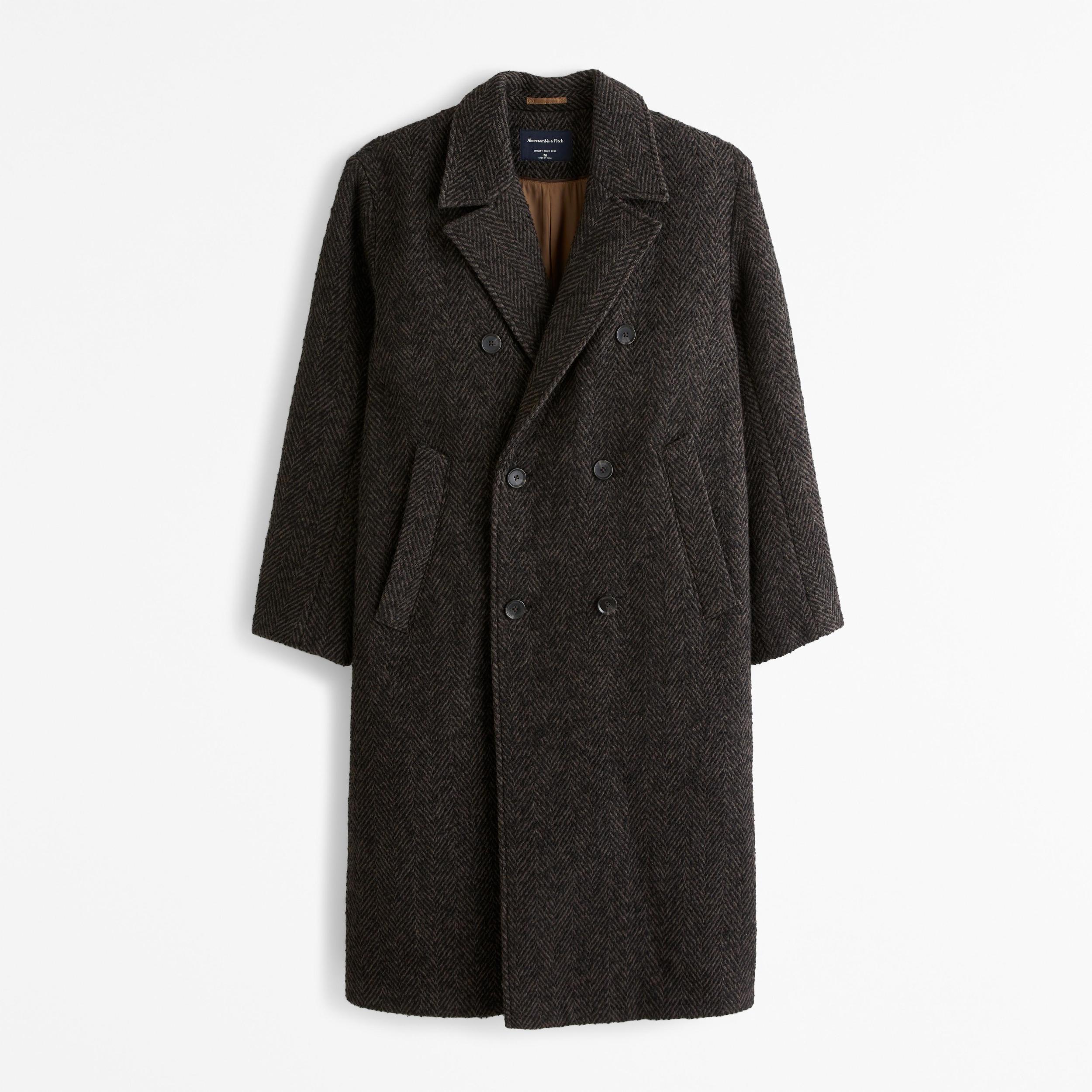 Double-Breasted Long Coat Product Image