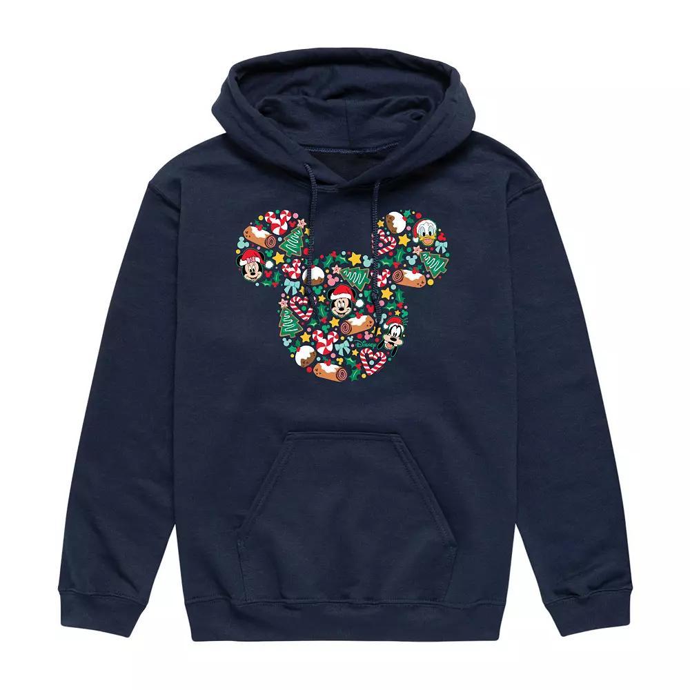 Disney's Mickey Mouse Men's Christmas Graphic Hoodie, Size: XL, Blue Product Image
