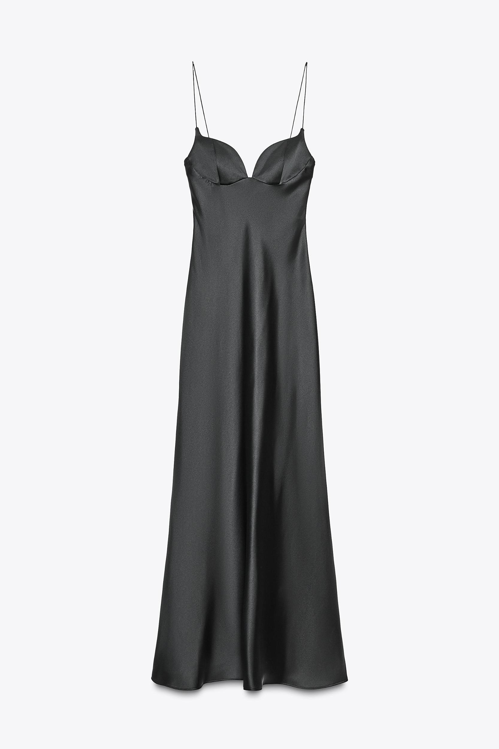 SATIN LONG DRESS Product Image
