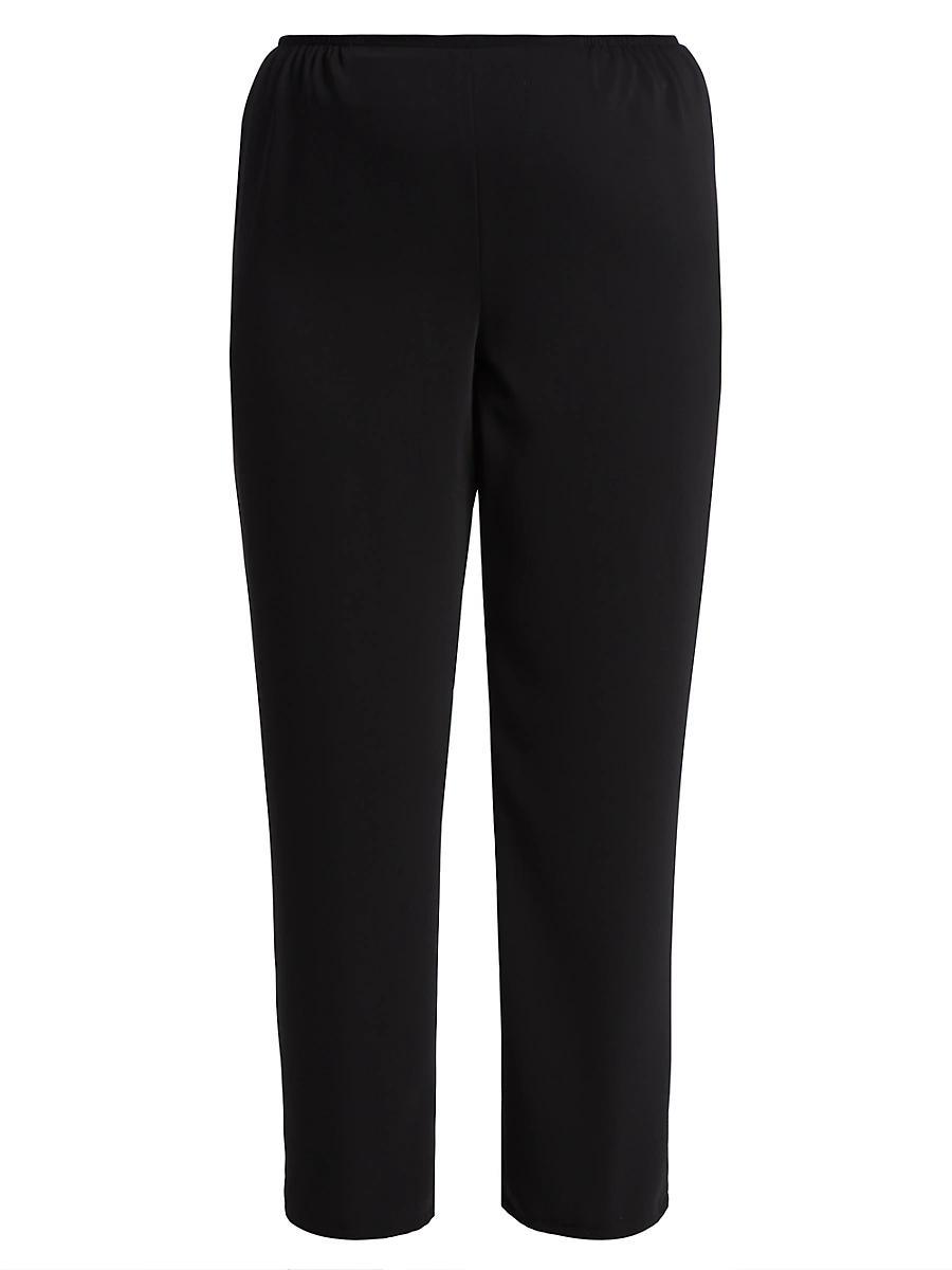 Caroline Rose Plus Size Matte Crepe Pull-On Straight Leg Pants Product Image