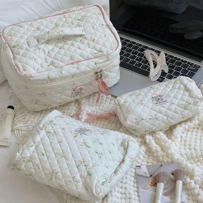 Floral Print Fabric Makeup Bag (Various Designs) Product Image