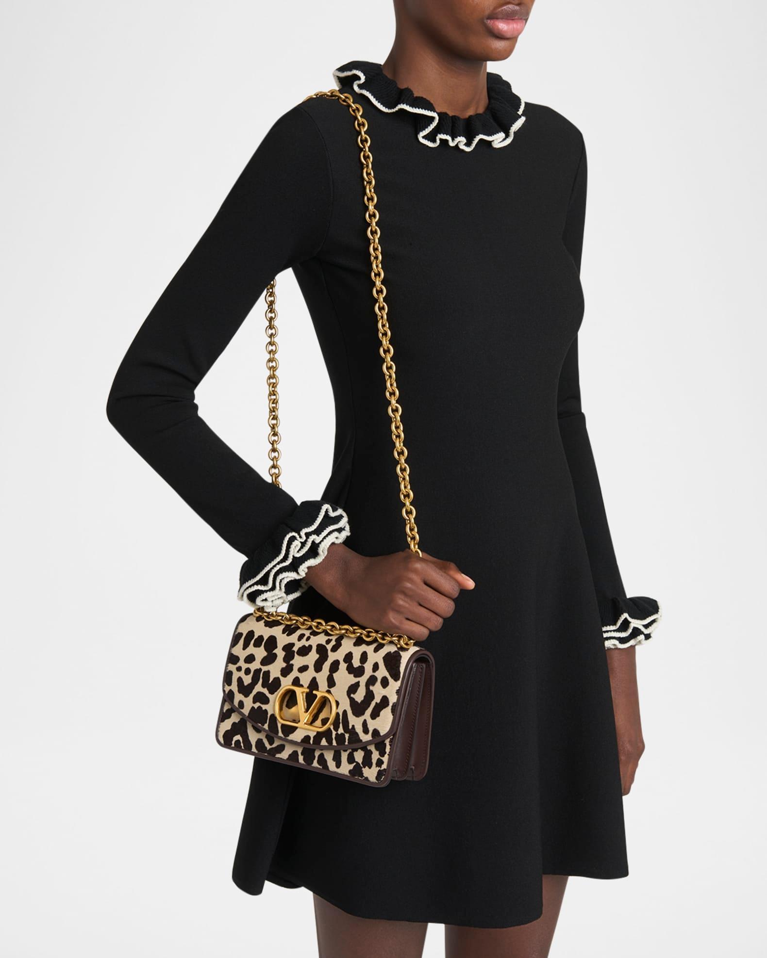 Vain Small Leopard Calf Hair Shoulder Bag Product Image