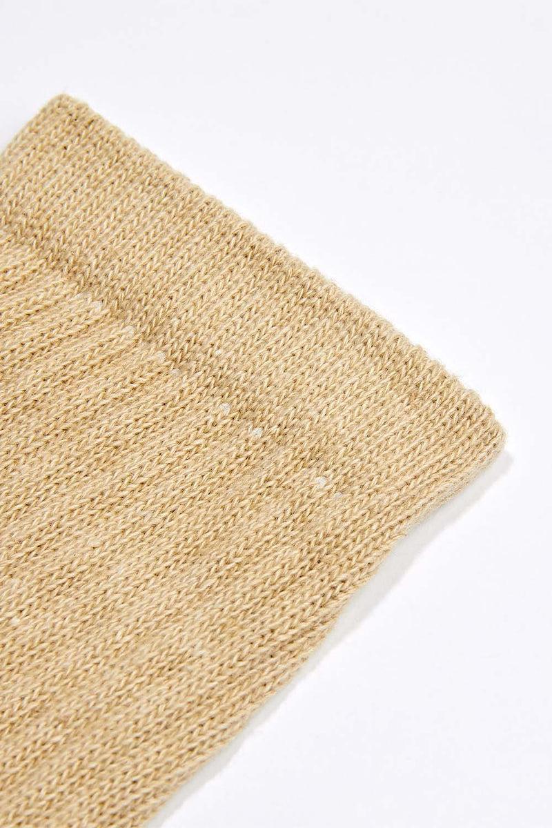 Women's 6 Pack Organic Cotton Socks Tan-Green Crew Product Image