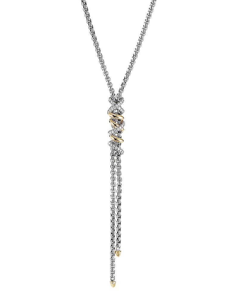 Womens Helena Y Necklace in Sterling Silver with 18K Yellow Gold with Diamonds Product Image
