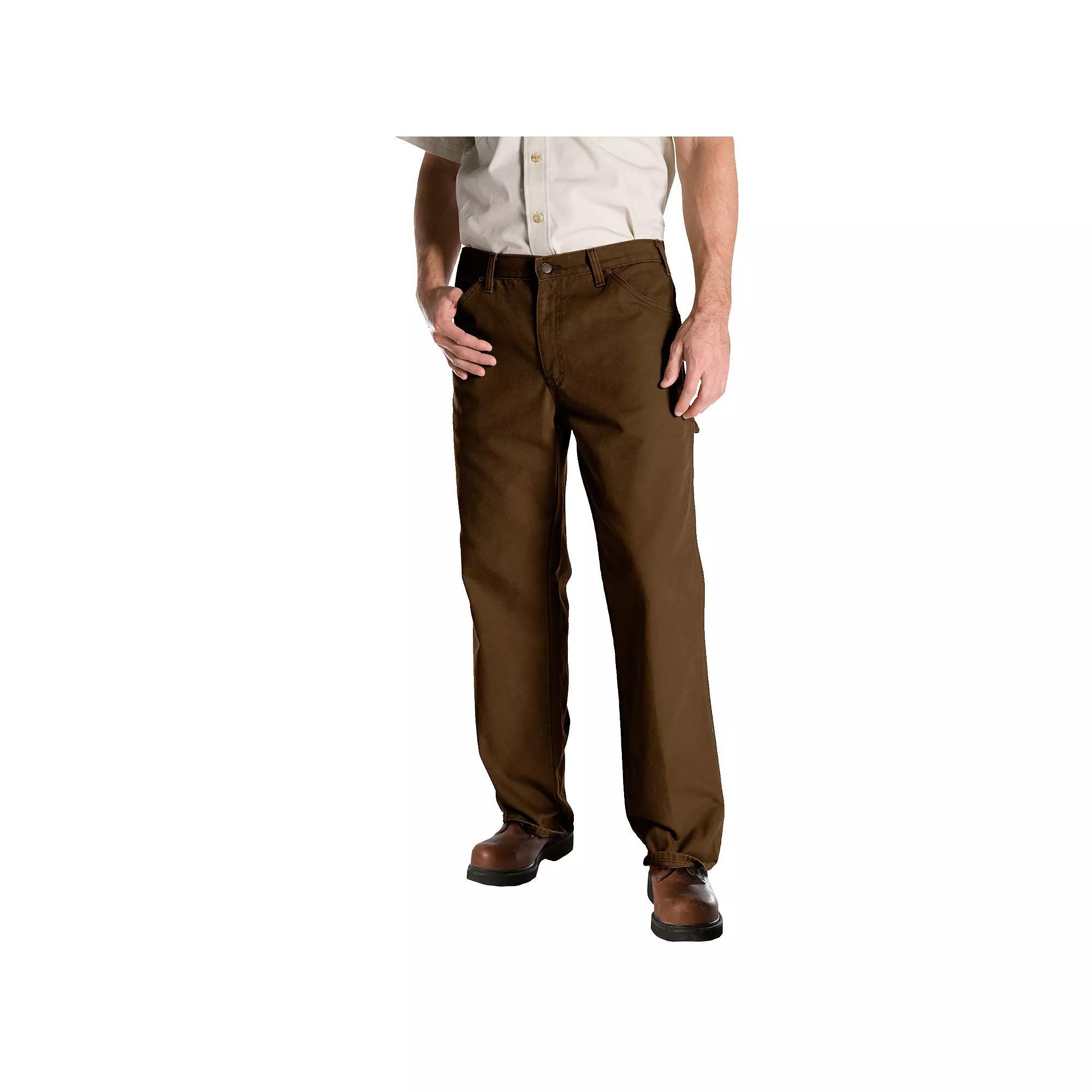 Men's Dickies Relaxed Fit Duck Canvas Carpenter Pants, Size: 30X34, Rinsed Timber Product Image