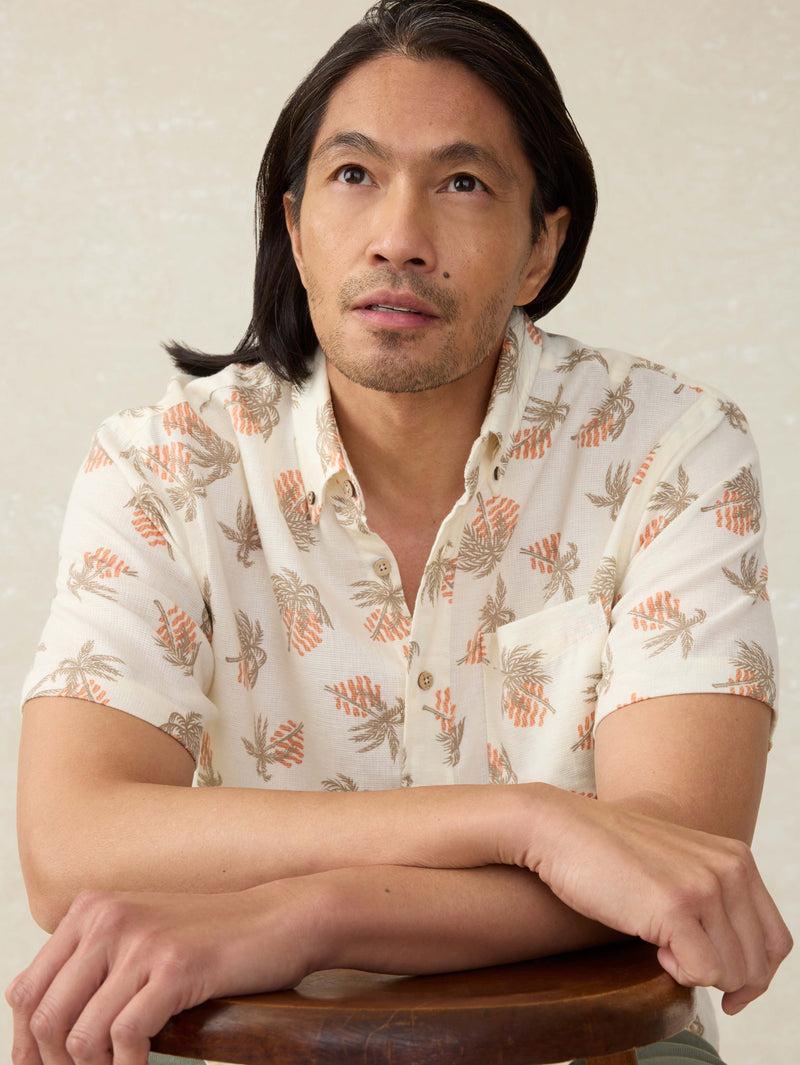 Short-Sleeve Breeze Shirt - Sunlit Palm & Waves Product Image