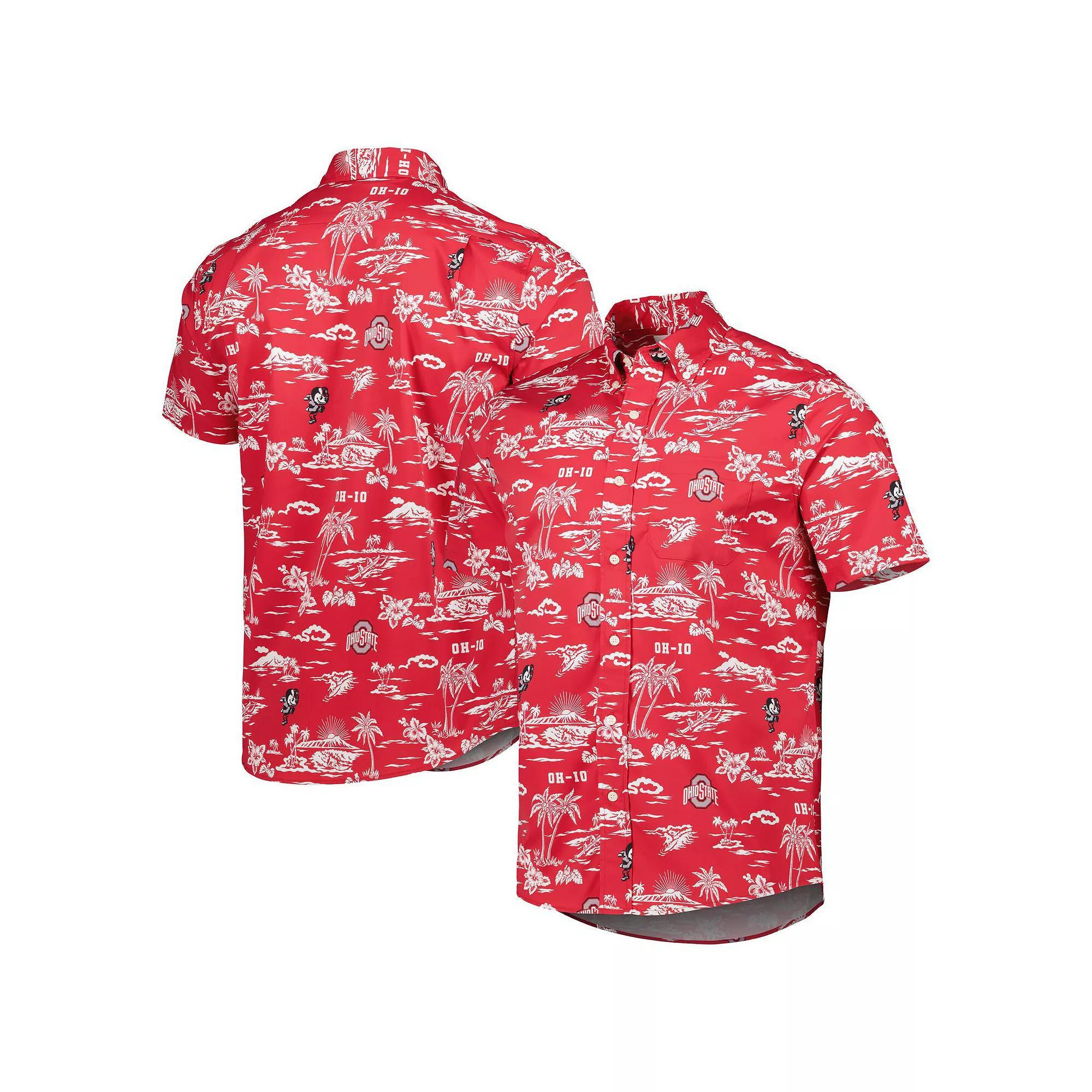 Men's Reyn Spooner Scarlet Ohio State Buckeyes Classic Button-Down Shirt, Size: Large, Red Product Image