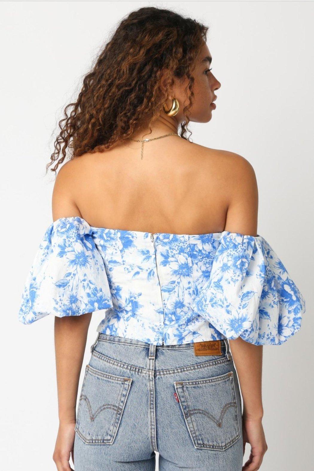 Off-Shoulder Floral Top Product Image