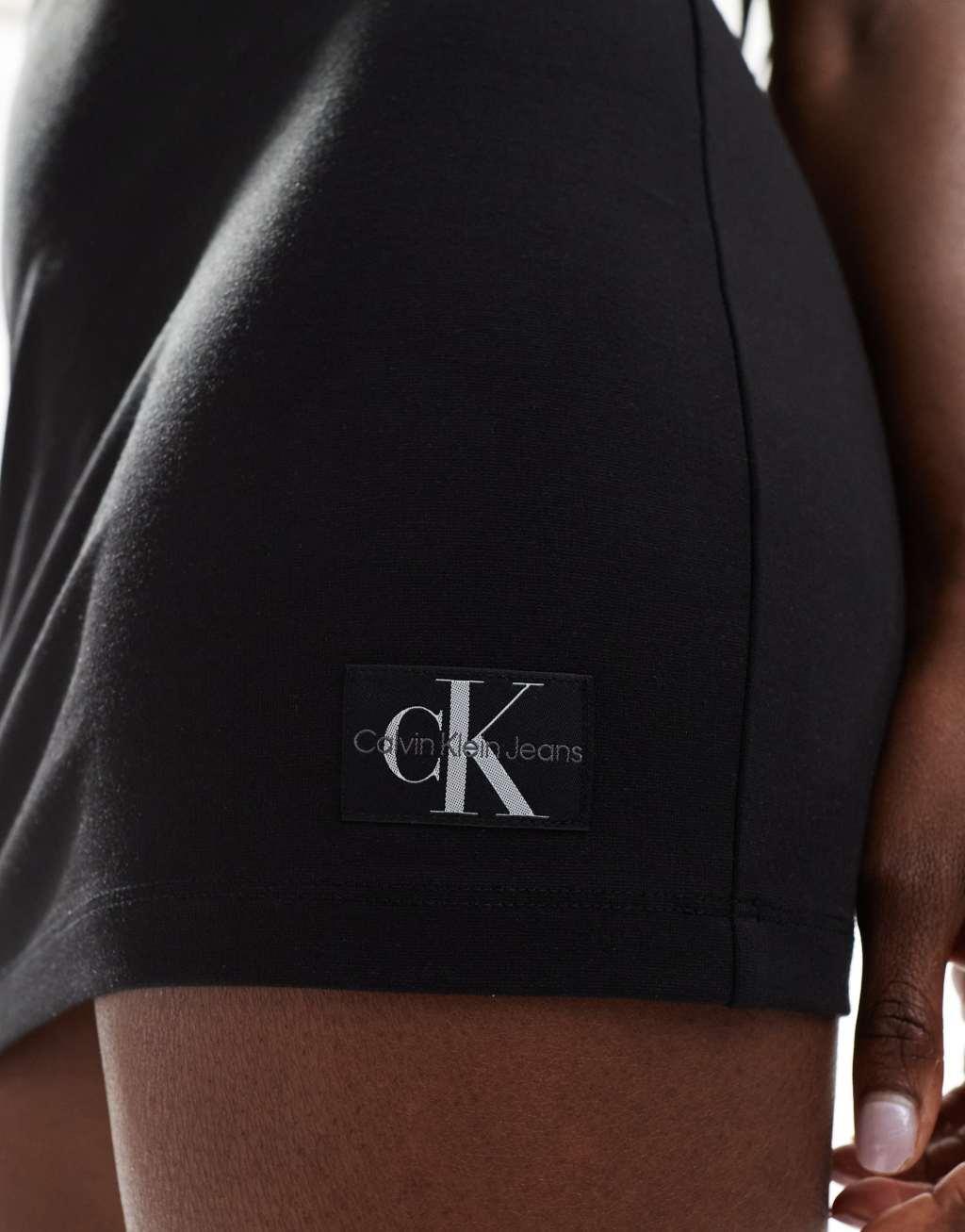 Calvin Klein Jeans Milano mini skirt in black Product Image