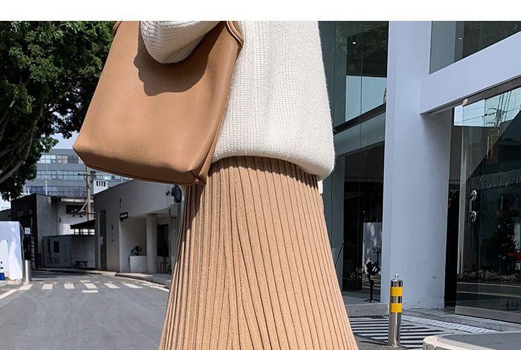 High Rise Maxi Pleated Fishtail Skirt Product Image
