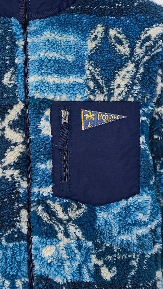 Polo Ralph Lauren Indigo Printed Fleece Pullover | Shopbop Product Image
