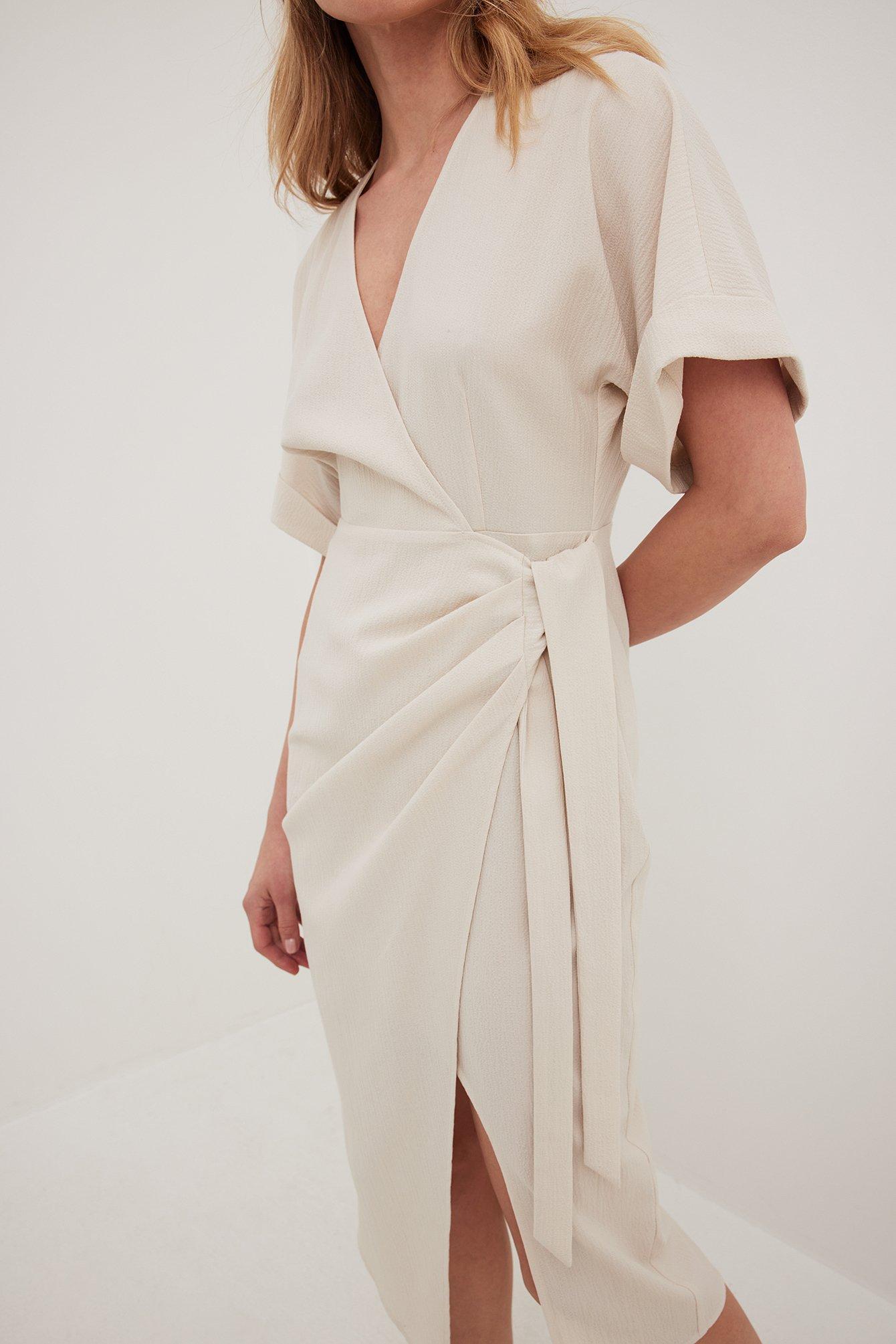Structured Overlap Midi Dress Product Image