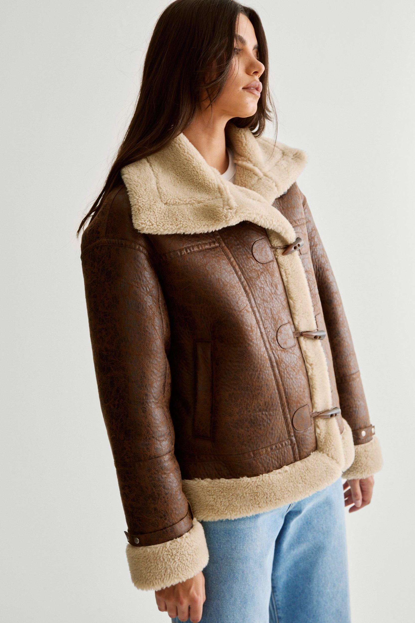 Duffle Front Bonded Fur  Aviator Product Image