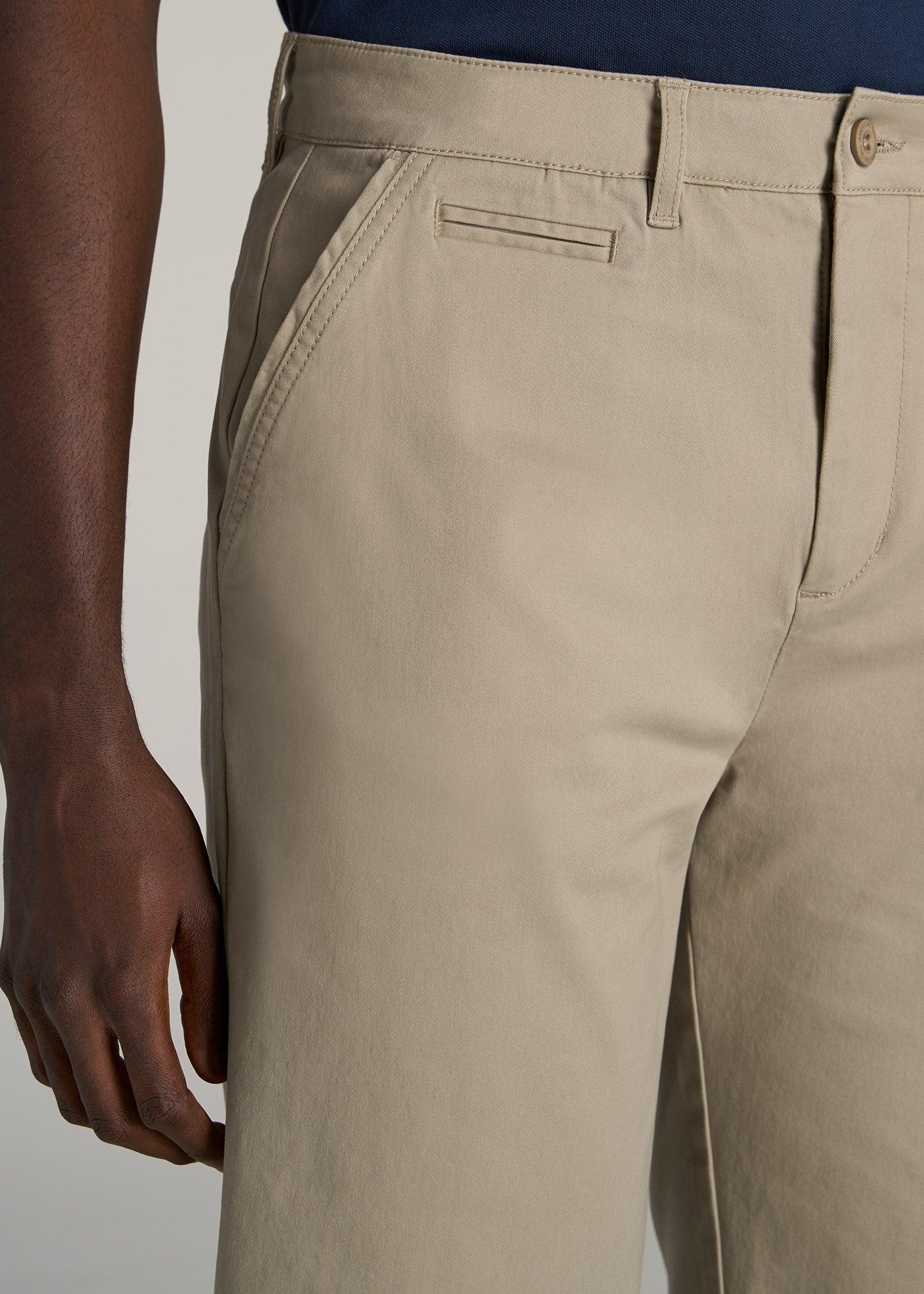 Chino Shorts for Tall Men in Fatigue Green Product Image