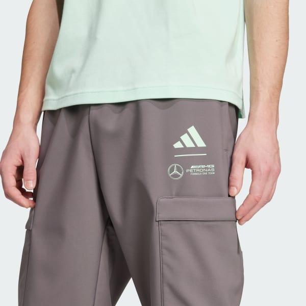 adidas MERCEDES - AMG PETRONAS FORMULA ONE TEAM PREMIUM WOVEN PANT Grey Strata L Mens Product Image