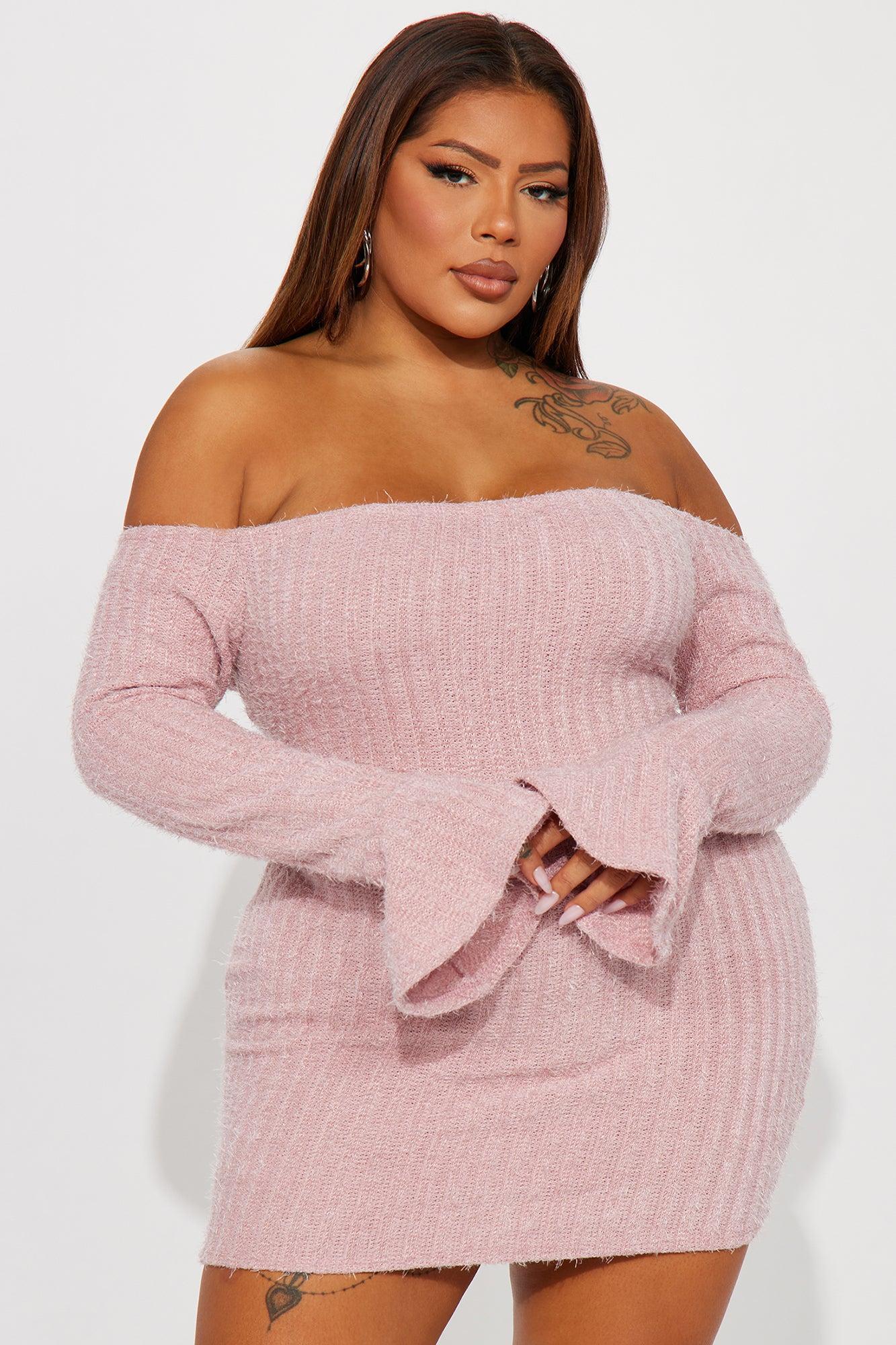 Mile High Sweater Mini Dress - Mauve Product Image