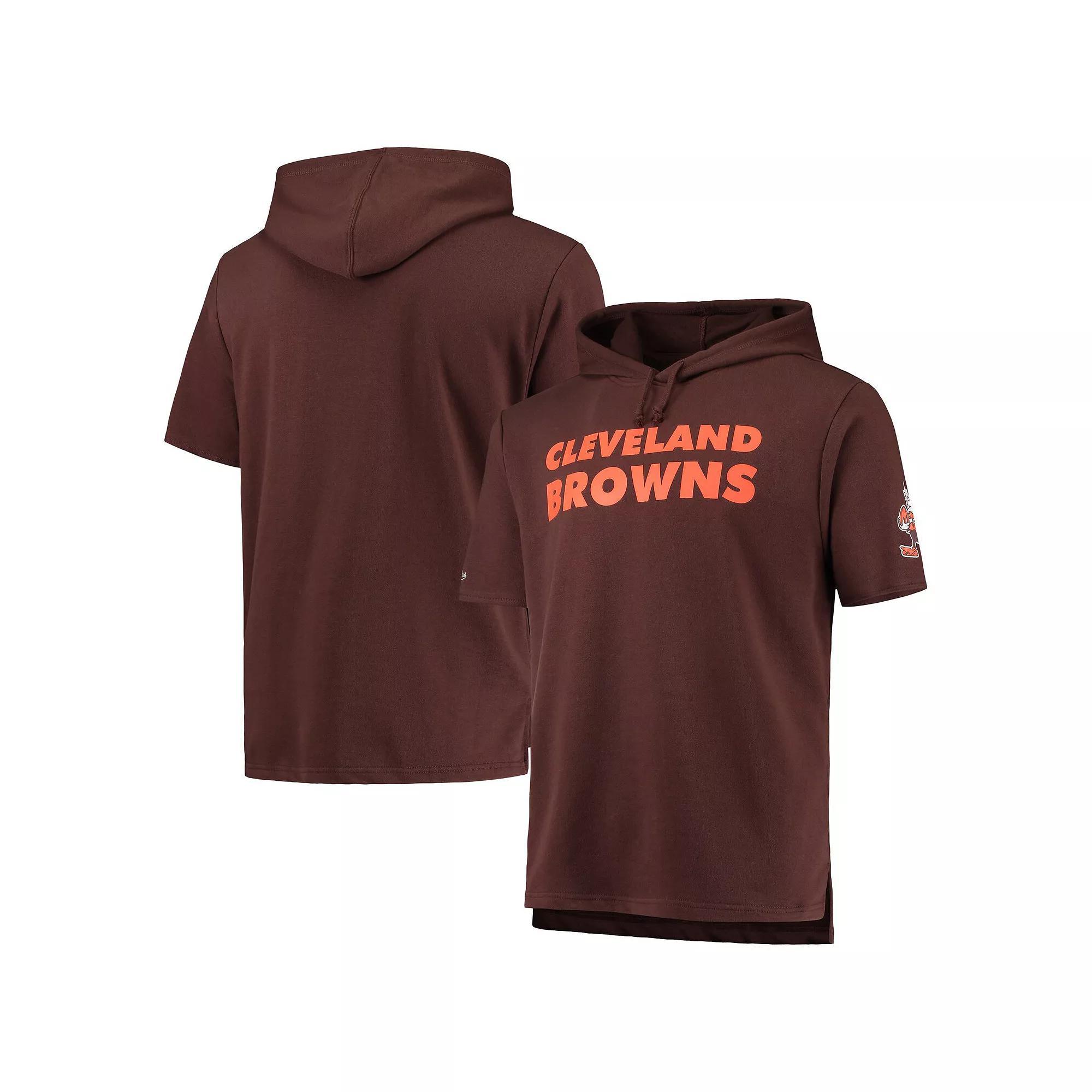 Men's Mitchell & Ness Brown Cleveland Browns Game Day Hoodie T-Shirt, Size: Large Product Image
