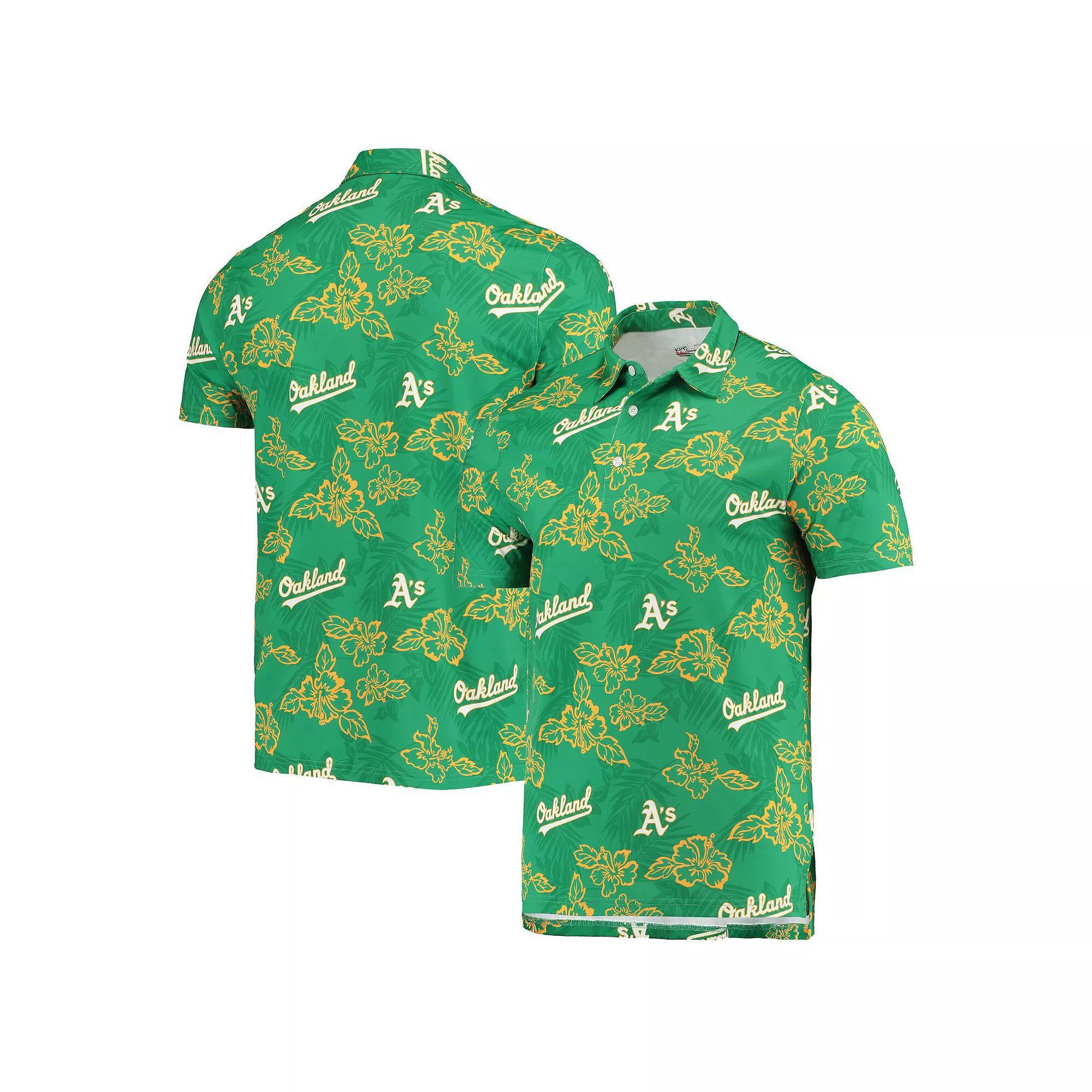 Men's Reyn Spooner Green Oakland Athletics Performance Polo, Size: Medium Product Image