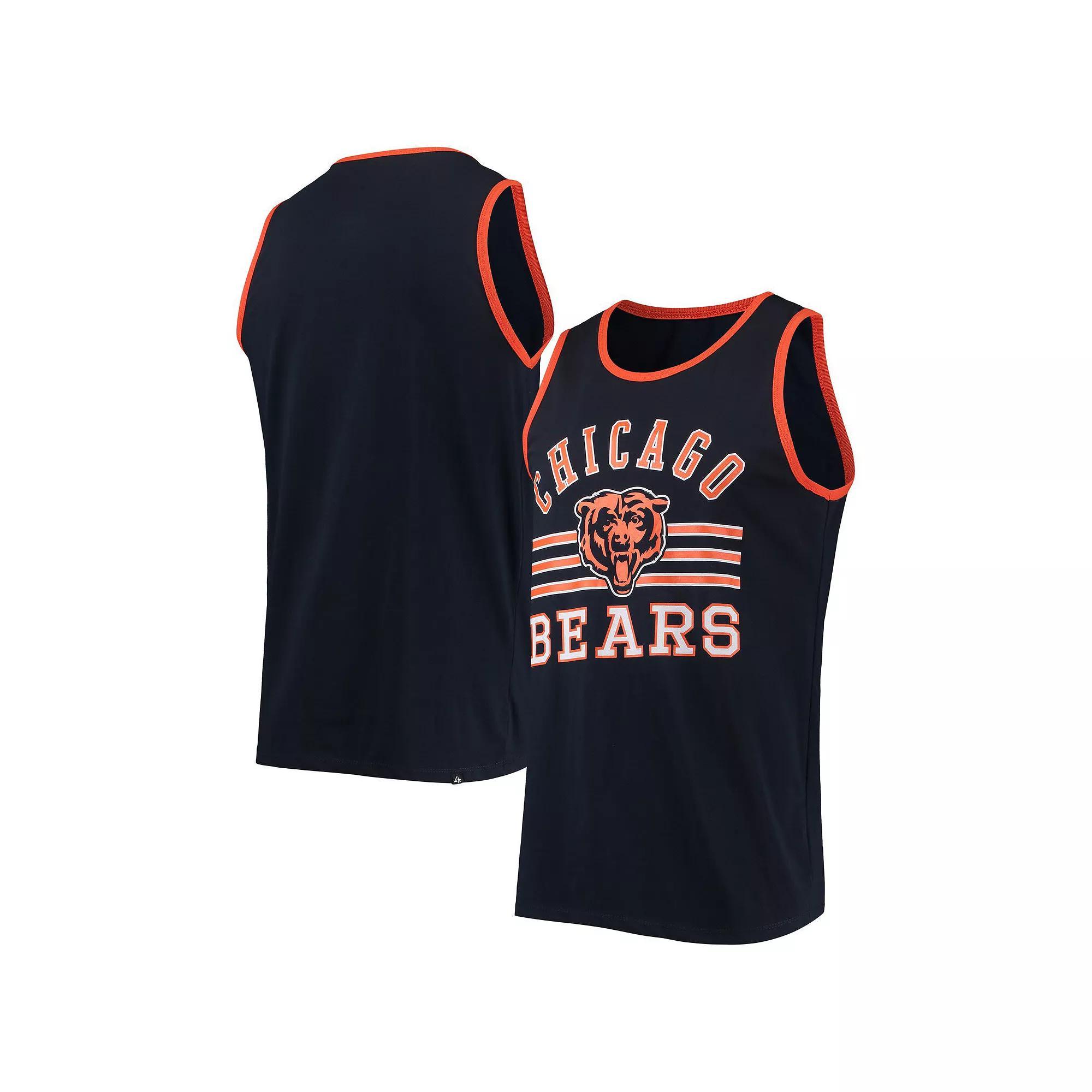 Men's '47 Navy Chicago Bears Edge Super Rival Tank Top, Size: Small, Blue Product Image