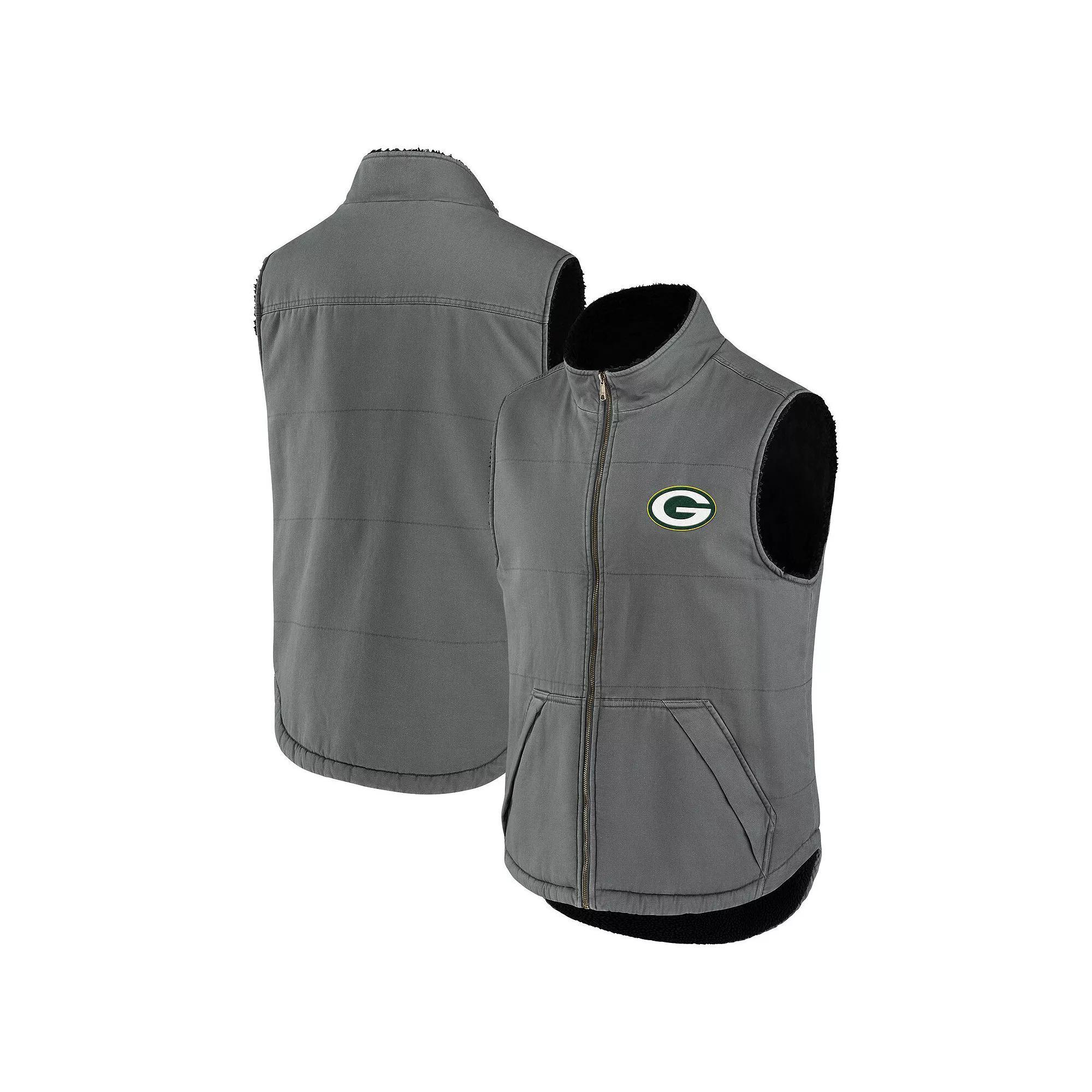 Men's NFL x Darius Rucker Collection by Fanatics Gray Tampa Bay Buccaneers Sherpa-Lined Full-Zip Vest, Size: Medium, Grey Product Image