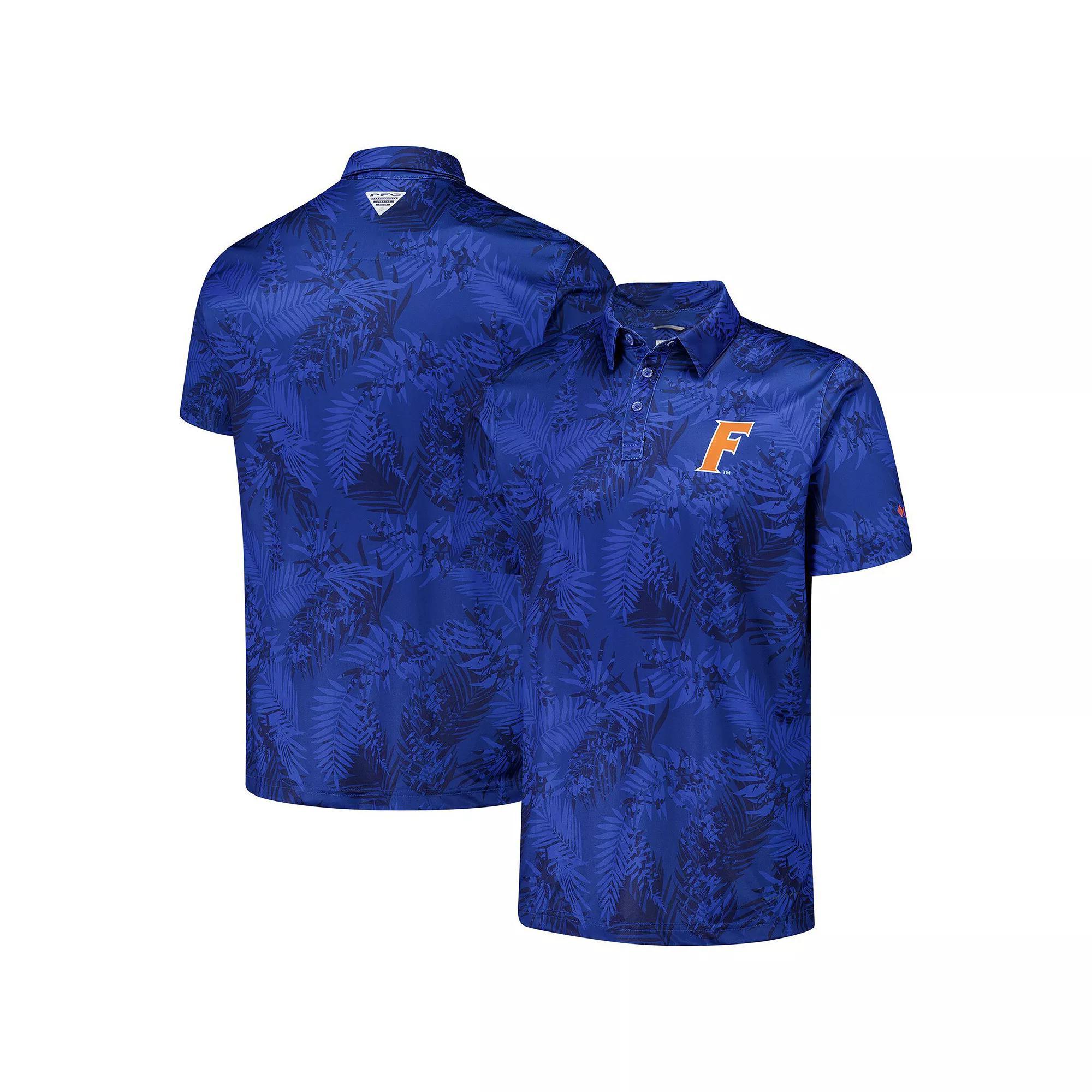 Men's Columbia Royal Florida Gators PFG Super Terminal Tackle™ Omni-Shade™ Bangalows Polo, Size: Small, Blue Product Image