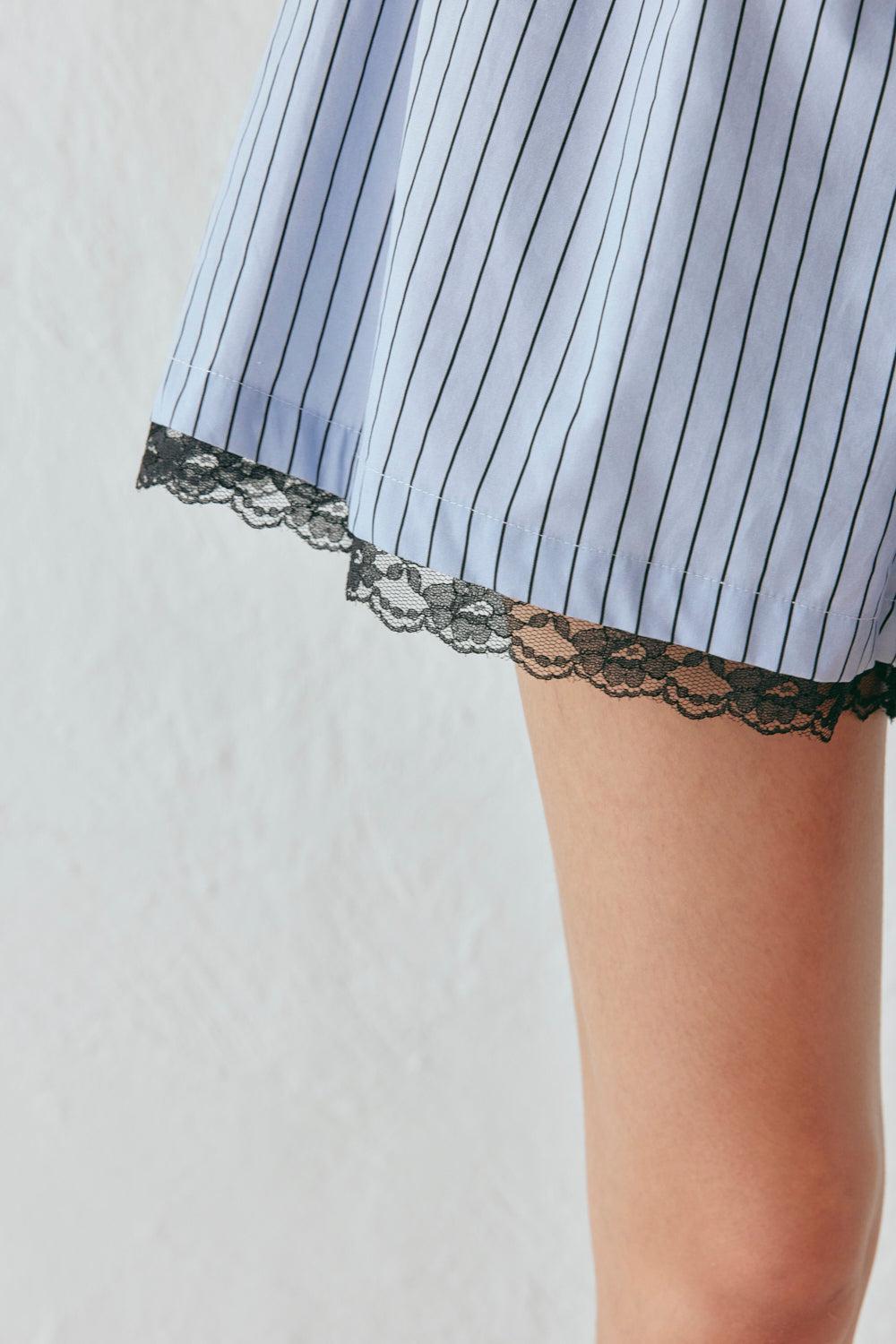 Ava Shorts Blue Stripe Product Image