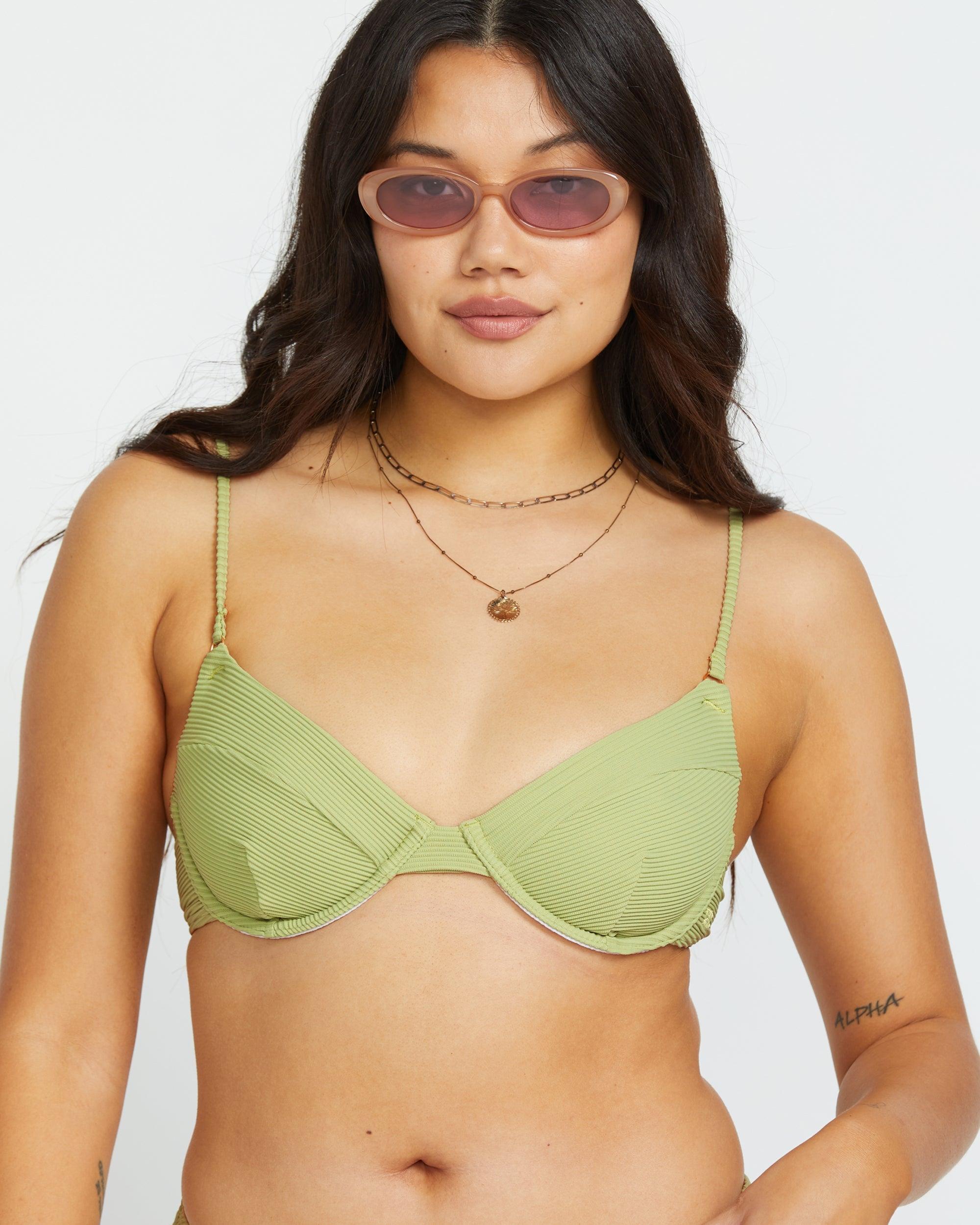 Tanlines Morgan Underwire Bikini Top - Avocado Female Product Image