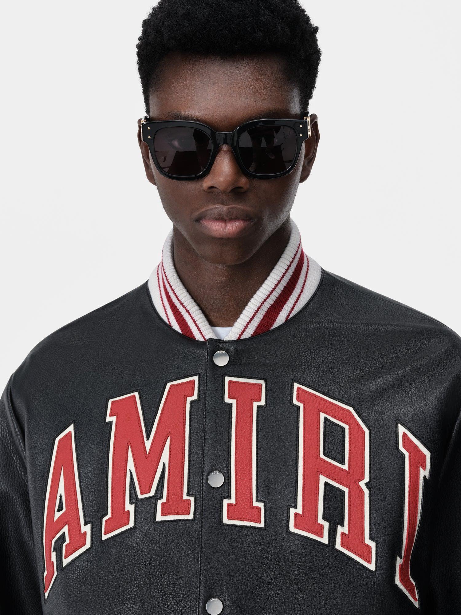 AMIRI LEATHER BOMBER - Black Male Product Image