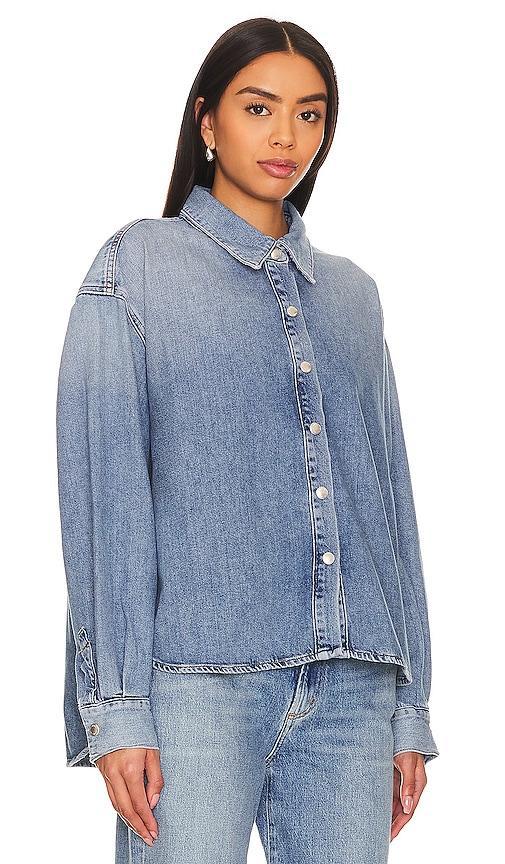 Womens Aidan High-Low Denim Shirt Product Image
