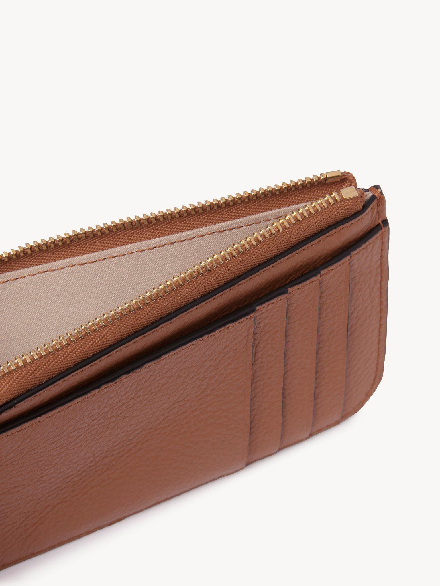 Alphabet wallet in grained leather Product Image