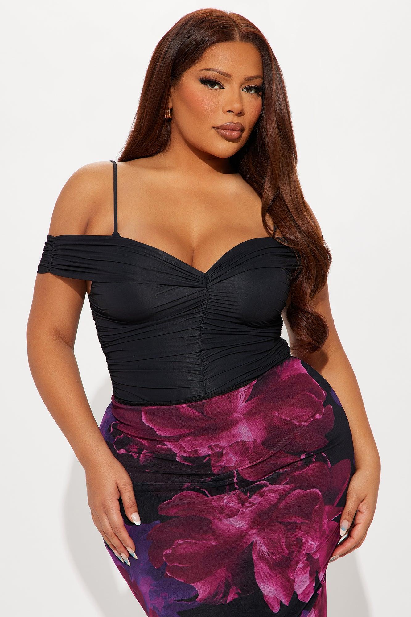 Sedona Off Shoulder Bodysuit - Black Product Image
