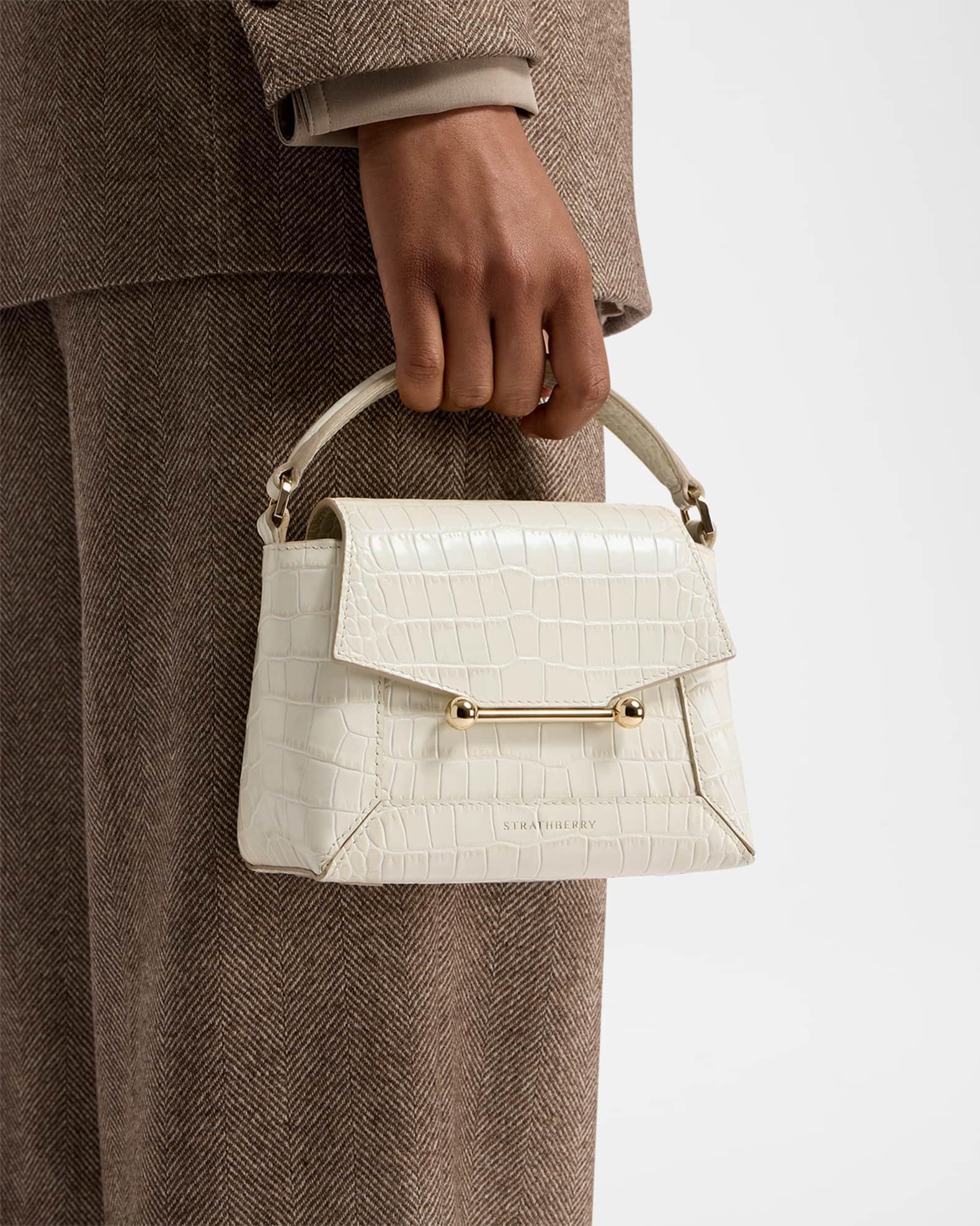 Mosaic Nano Croc Leather Top-Handle Bag Product Image