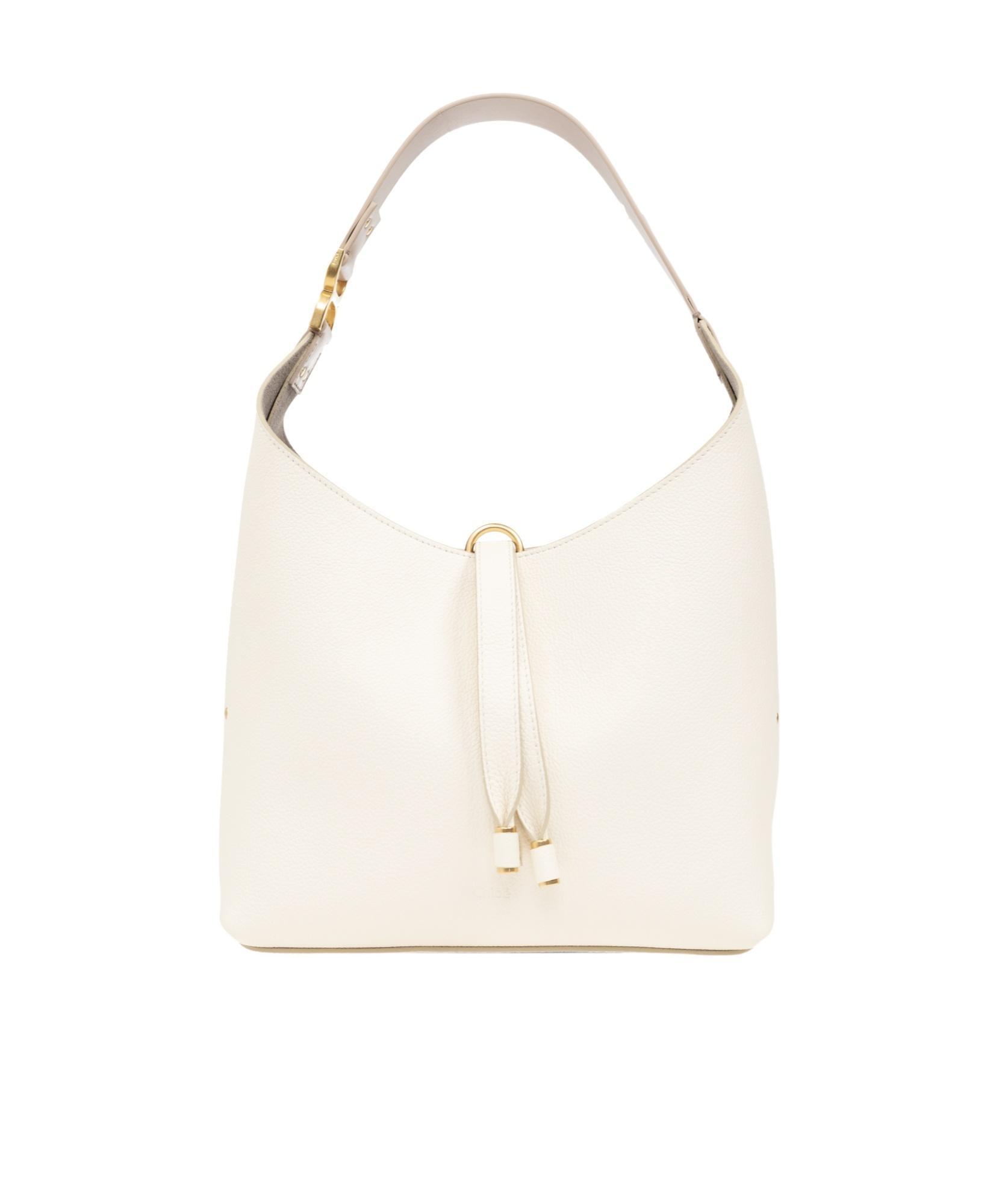 CHLOÉ Tassel Leather Tote Bag In White Product Image