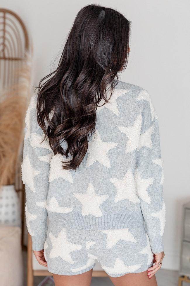 Everything She Ain't Grey Star Lounge Shorts FINAL SALE Product Image