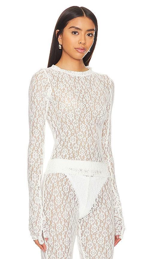 EB Denim Lombardi Top in White Product Image