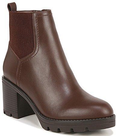 Naturalizer Verney Weatherproof Leather Block Heel Chunky Lug Sole Chelsea Platform Booties Product Image