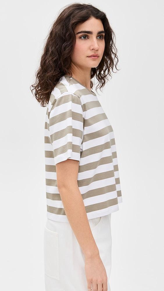 Theory Boxy Crew Ms.Wide Striped Tee | Shopbop Product Image