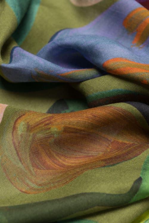 Elizabetta Catrina - Large Modal Cashmere Scarf for Women in Moss Green at Nordstrom Product Image