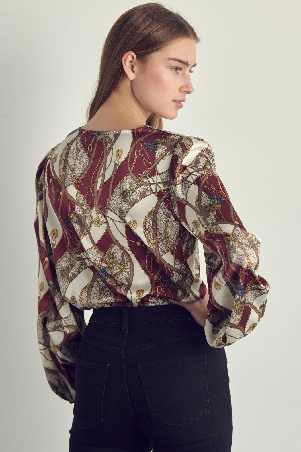 Satin Long Sleeve Bodysuit Product Image